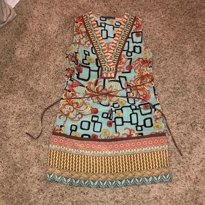 Silk dress by Hale Bob